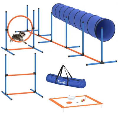Produktbild von PawHut Hundetrainings-Set für Agility, 8-teiliges Set für den Garten