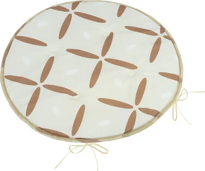 Obrázok produktu pre Adéla okrúhly hladký sedací vankúš – priemer 40 cm – hnedá