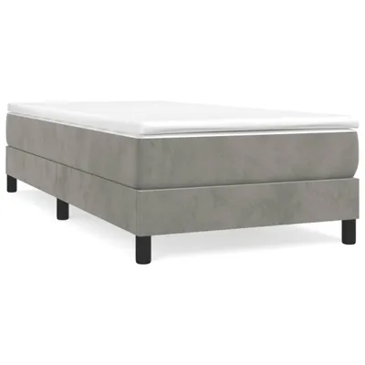 Produktbild von vidaXL Boxspringbettgestell Hellgrau 90x190 cm Samt