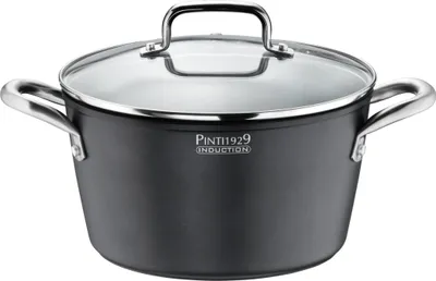 Imagen del producto de PINTINOX, olla Pinti ST1 con tapa, de aluminio, 28 cm de diámetro, apta para cocinas de inducción, con revestimiento antiadherente