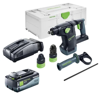 Immagine prodotto di Martello combinato a batteria Festool KHC 18 EB Basic 18 V 2,6 J Plus Brushless + 1x batteria ricaricabile 8,0 Ah + caricatore rapido + systainer