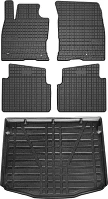 Image de Tapis & bac de coffre Set pour Ford Kuga 2019-2025 Caoutchouc TPE Noir 5x