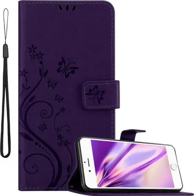 Obrázok produktu pre Cadorabo puzdro pre Apple iPhone 6 PLUS / 6S PLUS Protective Case in Purple Ochranné puzdro na mobilný telefón puzdro Flowers Flower Case