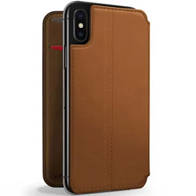 Immagine prodotto di Custodia Apple iPhone Xr - Vera pelle - Twelve South Flip Cover - Marrone