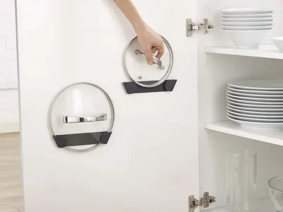 Immagine prodotto di Joseph Joseph Joseph Organizzatore per la credenza della cucina - Portaoggetti per pentole e padelle Set di 4 - Plastica - Grigio