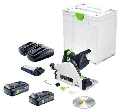 Immagine prodotto di Sega a immersione a batteria Festool TSC 55 KEB-Basic 18 / 36 V 160 mm Brushless + 2x batteria 4,0 Ah + doppio caricabatterie + Systainer
