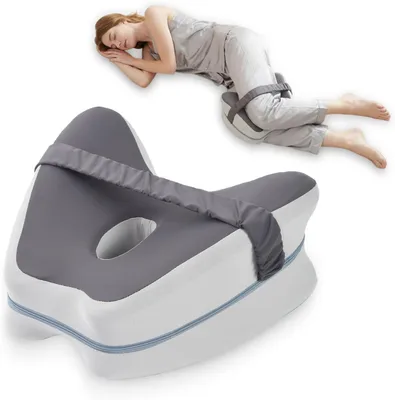 Imagen del producto de Almohada ergonómica para la rodilla, de 27 x 25 x 13 cm, ideal para personas que duermen de lado