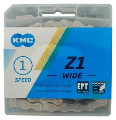 Produktbild von KMC Fahrradkette Z1 Wide EPT 128 Glieder 1/2x1/8 Zoll mit Snap-On Verschluss