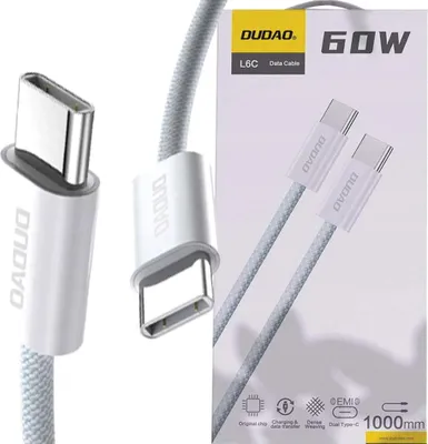 Immagine prodotto di DUDAO Dudao L6C USB-C to USB-C 60W PD 1m hvid