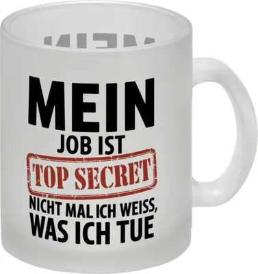 Produktbild von Glas Tasse Mein Job ist geheim