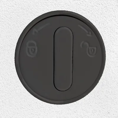 Produktbild von Drehknopf Unterputz mit 8 x 8 mm Anschluss, schwarz