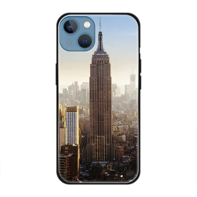 Produktbild von König Design Hülle kompatibel mit Apple iPhone 13 Kunststoff Soft Handyhülle - Handy Case Empire State Building