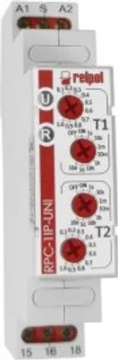 Obrázek produktu pro Časové relé 1P 12-240V Multifunkční relé Časové relé RPC-1IP-UNI Relpol 0455