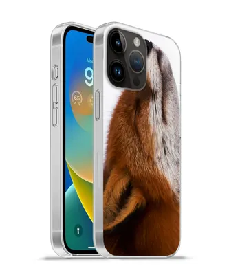 Produktbild von MuchoWow® Handyhülle Schutzhülle Hülle für Apple iPhone 14 Pro - Softcase Fuchs - Nase - Weiß Silikon Softcase Handy Hülle - Umschlag