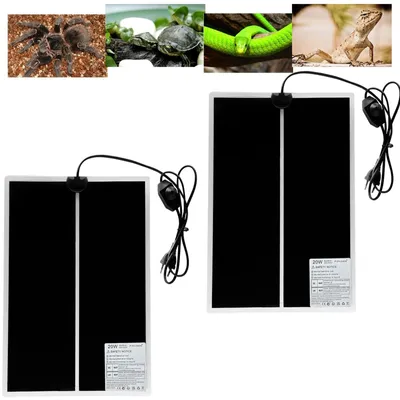 Productafbeelding van Terrarium Verwarmingsmat, 2 Stuks met Temperatuurregeling, 20 W
