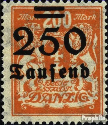 Produktbild von Briefmarken Danzig 1923 Mi 160 postfrisch Aushilfsausgabe