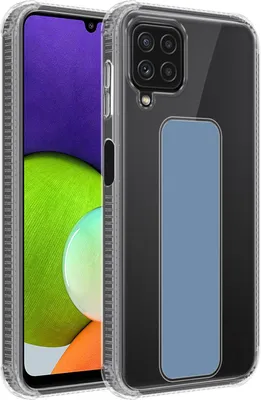 Produktbild von Cadorabo Schutzhülle für Samsung Galaxy A22 4G / M22 / M32 4G Hülle in Blau Etui TPU Silikon Case Cover Standfunktion