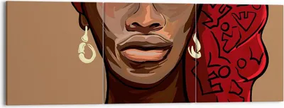 Produktbild von Bild auf Leinwand - Leinwandbild - eine frau afrika - 150x50cm - Wand Bild - Wanddeko - Wandbilder - Leinwanddruck - Bilder - Kunstdruck - Wanddekoration - Leinwand bilder - Wandkunst - CA150x50-4120