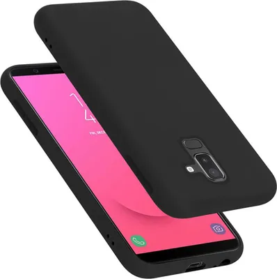 Produktbild von Cadorabo Schutzhülle für Samsung Galaxy A6 PLUS 2018 Hülle in Schwarz Handyhülle Case Cover TPU Etui