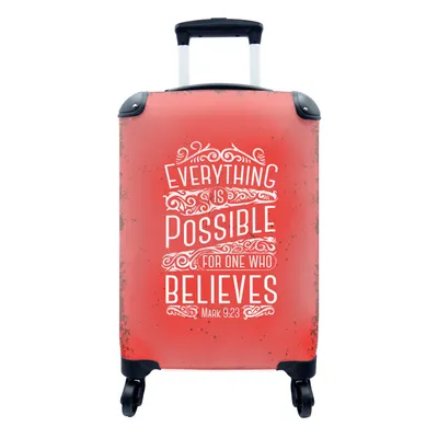 Produktbild von MuchoWow® Koffer Handgepäck Trolley Rollkoffer Kleine Reisekoffer mit 4 Rollen - Jahrgang - Gestaltung - Text - Cabin Size < 55x40x23 cm & 55x40x20 cm - Fotokoffer - Kabinenkoffer - Boardgepäck - Reise-Box - Reisekoffer - Reisegepäck - Koffer mit Bild - Trolley für Kinder