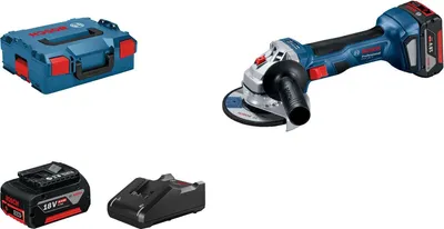 Obrázok produktu pre Bosch GWS 18V-7 Professional, 11000 ot/min, 12,5 cm, Batérie, 4 Ah, Bezkartáčový motor