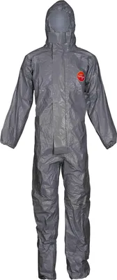 Productafbeelding van Dupont beschermingsoverall, maat XL, grijs, Tychem F, categorie III, type 3, 4, 5, 6
