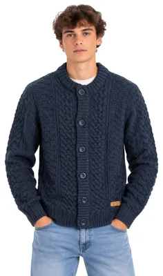 Image de Pull pour hommes Hopenlife Eustache, mélange de couleurs bleu