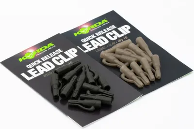 Produktbild von Korda Quick Release Lead Clips - 10 Bleiclips, Farbe:Weed/Silt