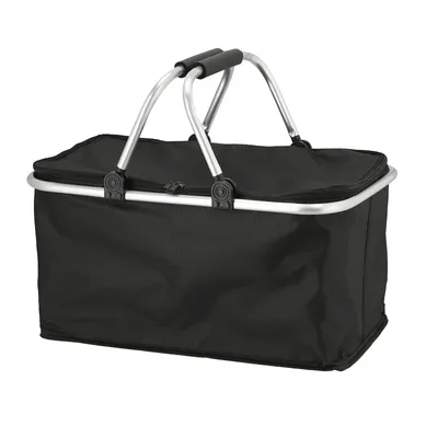 Produktbild von Thermo Einkaufskorb 30l Kühltasche Thermokorb Faltbar Einkaufstasche Faltkorb mit Kühlfunktion 46x23x27cm Isolierkorb Kühlkorb Schwarz