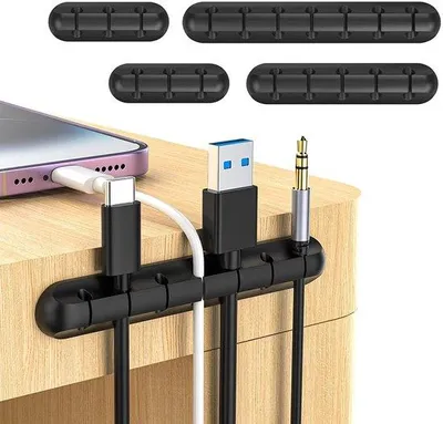 Produktbild von Famanu Kabelclips Set 4 Stück - Multifunktionale Kabelorganizer für Büro und Zuhause