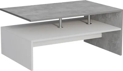 Image de Table basse Vicco Amato Béton/blanc 90x52.6cm, Model 57831