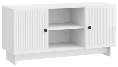 Produktbild von vidaXL TV-Schränk 102 x 34,5 x 50 cm Hochglanz Weiß Holzwerkstoff