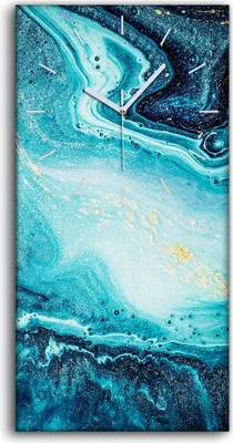 Produktbild von Wandbild Leinwand Bilder Wanduhr Geräuschlos 30x60 Gemälde Aquarell abstrakte - weiße Hände