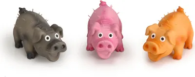 Produktbild von Beeztees Piglets - Hundespielzeug - Latex - Farblich sortiert - 10 cm