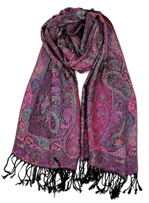 Productafbeelding van Omgoods - Pashmina Sjaal met Paisley Patroon voor Dames, Klassiek en Kleurrijk
