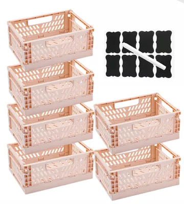 Imagen del producto de Juego de 6 cajas de almacenamiento plegables con asas