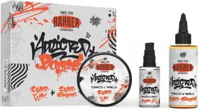 Produktbild von Marmara Barber Beard Set Tobacco & Vanilla Shampoo, Oil, Wax