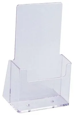 Produktbild von helit Tischprospekthalter transparent 1/3 DIN A4 11,5 x 6,5 x 18,5 cm, 2 St.