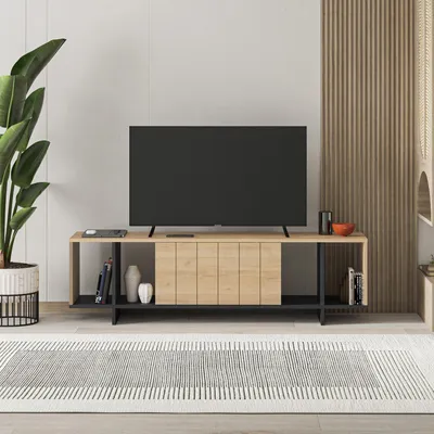 Obrázek produktu pro TV stolek Houseland Zitano dub přírodní/černý