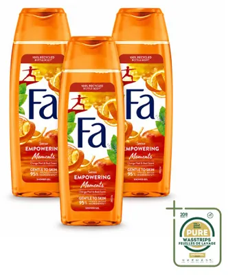 Zdjęcie produktu dla 3 opakowania żelu pod prysznic Fa "Empowering Moments" - 250 ml - zestaw ekonomiczny - 3 sztuki