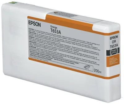 Obrázok produktu pre Epson T653A Orange Ink Cartridge (200ml), Oranžová, Atrament na pigmentovej báze, 200 ml, 1 kusov