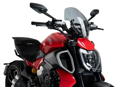 Immagine prodotto di Cupolino regolabile PUIG naked fumè chiaro per Ducati diavel v4