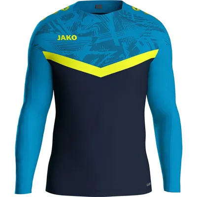 Produktbild von Jako Sweat Iconic Kinder marine JAKO blau neongelb Gr 164