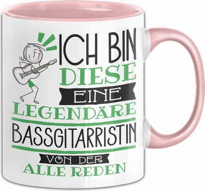 Produktbild von Bassgitarristin Tasse Geschenk Ich Bin Diese Eine Legendäre Bassgitarristin Von Der Alle Reden Geschenkidee Geburtstag Weihnachten (Rosa)