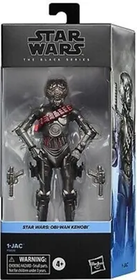 A Star Wars Black Series 1-Jac action figure in its retail packaging.