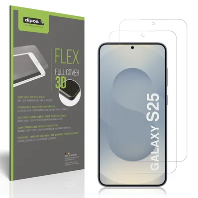 Produktbild von 2x Full Cover Schutzfolie matt für Samsung Galaxy S25 Panzerfolie Anti-Shock