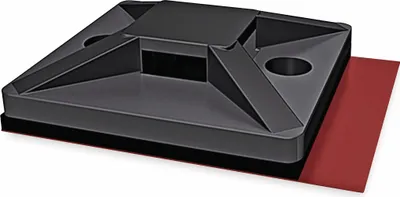 Image de 100 Piece Base adhésive 19x19mm noir - Elément de fixation pour faisceau de câbles MB3APT-A-PA66-BK