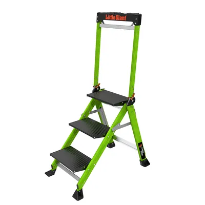 Produktbild von Leiter Little Giant JUMBO STEP 3 stufen, Fiberglas, Extra Breite Stufen, 11933