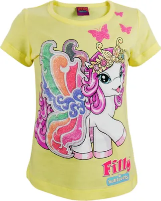 Produktbild von 84667 Disney Filly T-Shirt Mädchen Gelb Gr. 98 – Magisches Einhorn-Motiv aus 100% Baumwolle für den perfekten Tragekomfort