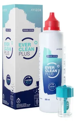Productafbeelding van Contactlensreiniger - EverClean Plus - 225 ml - Peroxide tabletten